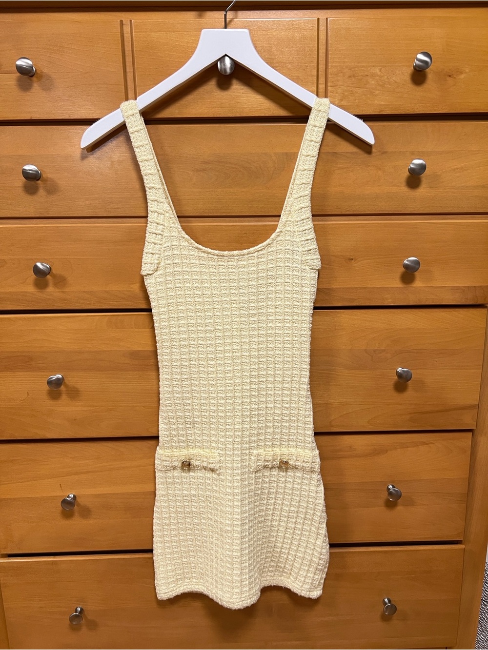Zara stretch short dress - light yellow